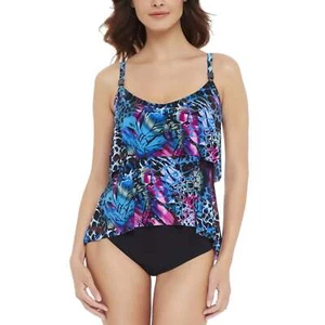 Neu mit Etikett Magicsuit Damen blau Social Butterfly Grace Schwimmen Tankini Top Größe: 10-16 - Bild 1 von 7