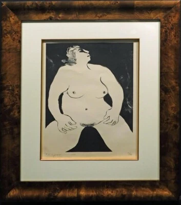 R C Gorman "Desnudo femenino" 1975 Raro Litografía Original con Enmarcado Personalizado Firmado Foto 1 de 4