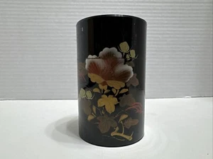 Vintage Blumengrafik Runde Blechdose Alt Deko Sammlerstück Made in Japan - Bild 1 von 7