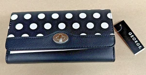 File Master Black & White Polka Dot & Pink Ladies Clutch Wallet & Handbag - Picture 1 of 11