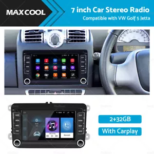 32GB 7" Android 11 Car GPS WiFi Apple CarPlay Stereo Radio Suitable For VW Golf - Picture 1 of 13