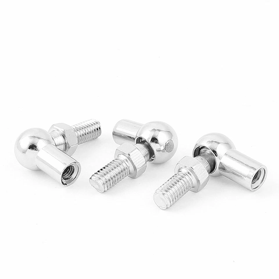 UXCELL M8 Male M8 Female Thread L Shaped Ball Joint Rod End Bearing 3pcs
