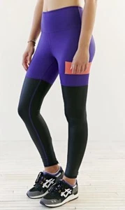 Without Walls Leggings S Yoga Lila Colorblock Slick Yoga Urban Outfitters NEU - Bild 1 von 4
