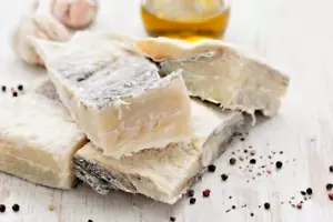 KABELJAU GESALZEN Trocken Portugal 1 Kg Getrocknet Bacalhau Portugiesisch 35,... - Bild 1 von 5