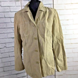 "Chaqueta de gamuza suave genuina beige para damas KappAhi talla 40 - 42 pecho 40" - Imagen 1 de 9