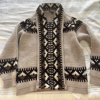 Vintage Rare Pendleton Sweater Zip Up Lebowski Medium Brown - Image 1 of 4