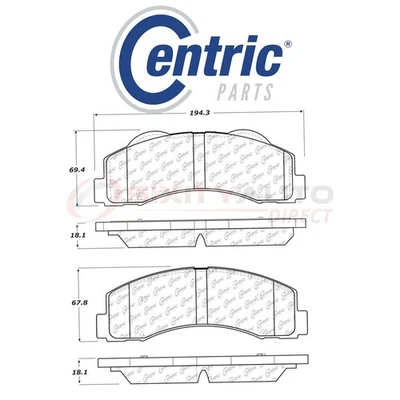 Centric Ceramic Disc Brake Pads w Shims for 2010-2017 Ford Expedition 3.5L bo - Image 1 of 4