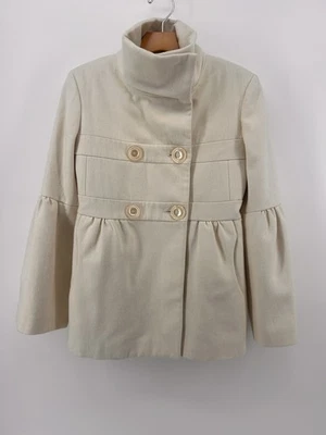 1 Madison Code Red  Womens Beige Swing Style Elegant Ladylike Preppy Coat Wool - Image 1 of 4