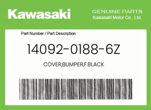 Kawasaki Genuine Cover,Bumper,F.Black - 14092-0188-6Z - Picture 1 of 4