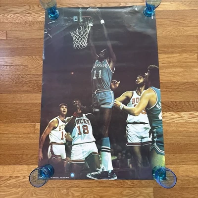 Vtg Rare 1970s NEW Buffalo Braves Bob McAdoo Lew Alcindor Poster 24 X 36 Jabbar - Image 1 of 4