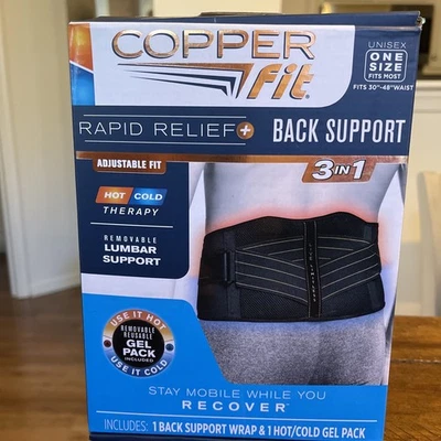 Copper Fit 快速缓解热冷疗法腰部支撑均码适合大多数 — 第 1/3 张图片