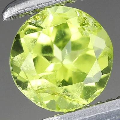 0.47ct t.w 4.7mm Round Natural Unheated Untreated Green Peridot, Myanmar - image 1 of 4