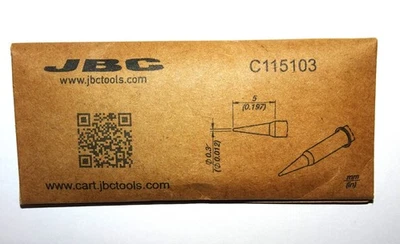 Cartucho cónico JBC Ø 0,3 C115103 punta de soldadura embalaje original - Imagen 1 de 4