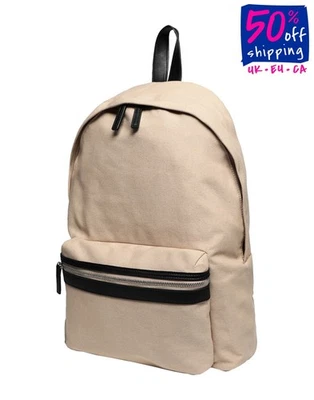 8 Canvas Backpack Large Padded Back & Straps Zipped - Image 1 of 4