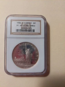 1986 S Statue of Liberty Silver Dollar NGC PF69 Ultra Cameo - Picture 1 of 2