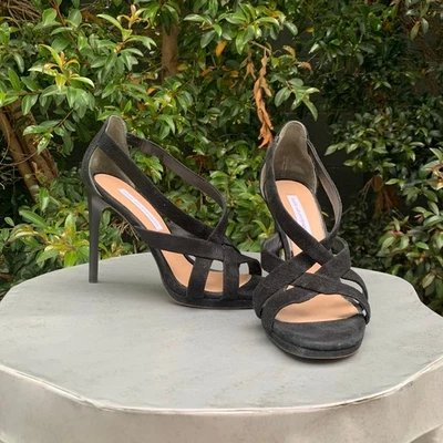 Tacones de aguja Diane von Furstenberg de gamuza negros para mujer 8 Foto 1 de 4