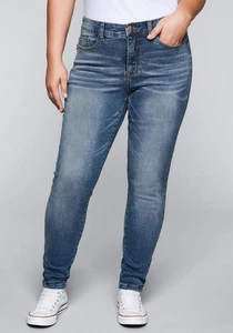 sheego Damen Jeans Hose Skinny Stretch blue Denim Gr. 116 (58) NEU - Bild 1 von 4