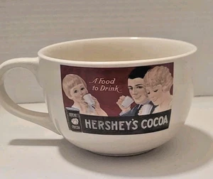 VTG Mug Oversized HERSHEY'S COCOA Ceramic 20 oz Soup Stew Coffee Cocoa Retro - Picture 1 of 5