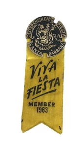 Pin Santa Bárbara Viejos Días Españoles Fiesta Botón Cinta Color Cobre 1963 - Imagen 1 de 3