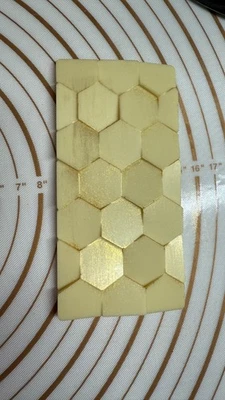 White Chocolate Bar Sweet Milk taste topped with edible Gold hand made 100g. - Image 1 of 4