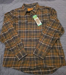 Orvis Men’s Spread Collar Flannel Shirt | Blue/Brown | XLarge - Picture 1 of 5