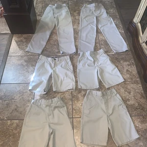 Lot 6 pair of Uniform Khaki 2 pants & 4 shorts All size 12. Exc Cond - Picture 1 of 5