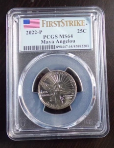 2022 American Women Quarter - PCGS MS64 First Strike - Maya Angelou - Picture 1 of 2