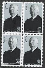 US. 3226. 32c. Alfred Hitchcock (1899-1980) Block of 4.  MNH. 1998