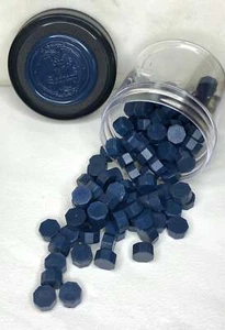 100 Count Squid Ink Blue Sealing Wax Beads - Picture 1 of 3