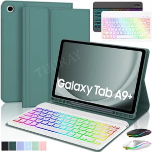 Beleuchtete Tastatur Hülle Maus Für Samsung Galaxy Tab A8 A9+ S9 FE S8 S6 Lite - Bild 1 von 66