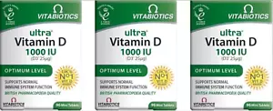 3 x VITABIOTICS Ultra Vitamin D 1000iu (3 x 96 Tablets) - Picture 1 of 1