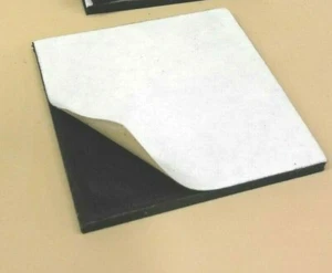 Neopren Gummi feste Folie mit Peel-Back Kleber 1/8" dick x 8" x 8" Quadrat 60 Duro - Bild 1 von 6