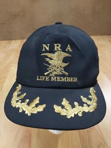 Vintage NRA Gold Filigree Adjustable Snapback Trucker Hat FREE - Picture 1 of 5