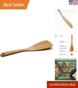 Vielseitiger Teak-Spachtel | 11,5 Zoll, flachere Klinge für müheloses Kochen - Bild 1 von 9