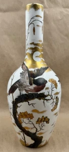 Franz Anton Mehlem Royal Bonn handbemalte schwarz & gold Flaschenvase 12" = - Bild 1 von 5