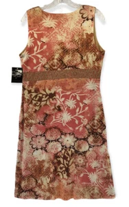 Abito tubino foderato Liz Claiborne NUOVO donna taglia grande scollo a V spiaggia boho floreale - Foto 1 di 15