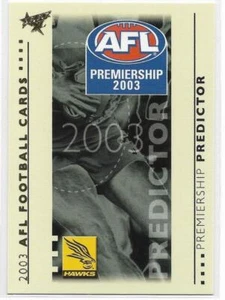 2003 Select XL Premiership Predictor (PC8) HAWTHORN  + - Picture 1 of 1