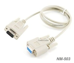 3ft DB9 Null Modem Male/Female Serial Extension Cable - CablesOnline NM-503