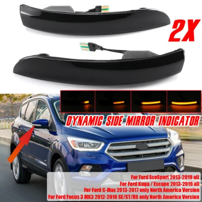 Ford Kuga/EcoSport Dedicated 2X LED Mirror Sequential Dynamic Turn Signal Lights Foto 1 de 4