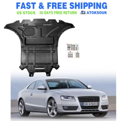 2Pcs For Audi A5 S5 2009-2017 Under Engine Splash Guards Front Engine Mud Flaps Foto 1 de 4