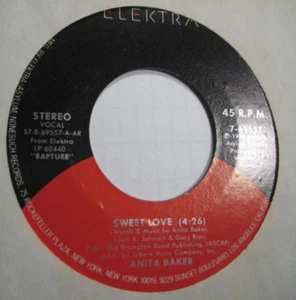 ANITA BAKER * 45 * Sweet Love / Watch Step * 1986 * USA Original VG/ VG+ ELEKTRA - Picture 1 of 1