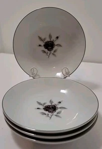 4 Vintage Celebrity Fine China Nocturne 5 1/2" Fruit Berry Bowls Rose - Picture 1 of 12
