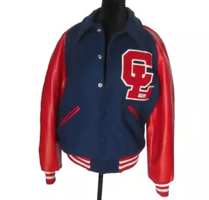 VINTAGE Howe Athletic® Apparel Wool Letterman Varsity “CL” Jacket Large Size 40 - Picture 1 of 24