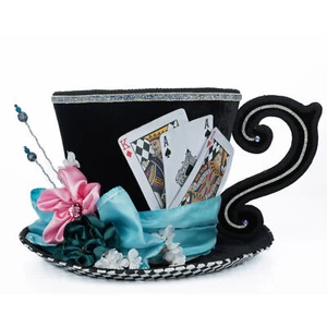 Katherine's Collection Hearts & Wonderland Mad Hatter Hat Candy Bowl, 11.5"H - Picture 1 of 1