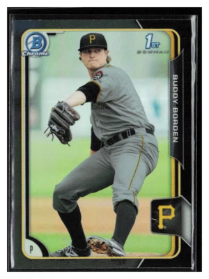 2015 Bowman Chrome Prospects Asia Black Ref #BCP63 Buddy Borden - Image 1 of 2