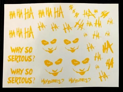 Joker Theme Pistol 6" x 8" - High Heat Vinyl Stencil - Cerakote, Duracoat,etc - Image 1 of 4