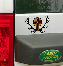 Auto-Aufkleber transparent Jagd Jäger Hubertus Geweih Forst jagen Gewehr Pirsch