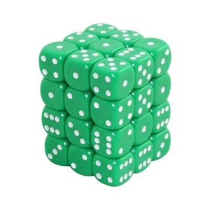 12MM d6 Opaque DICE set - Green - Picture 1 of 2