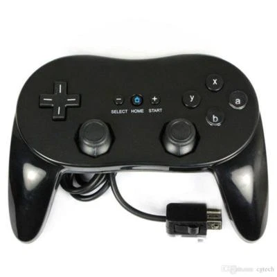 STRAßE GAME Manette contrôleur Classic Pro pour Nintendo Wii, Wii U - 1,20 m – Noir