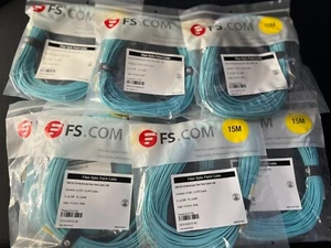 FS - 15M LC-LC OM3 10 Gig 50/125 Multimode Duplex UPC Fiber Patch Cable - Afbeelding 1 van 2